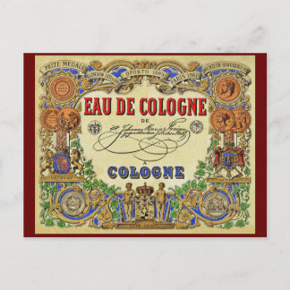 Romantic Parisian Perfume 1868 Holiday Postcard