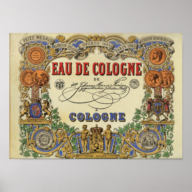 Romantic Parisian Perfume Image 1868 Poster (Front)