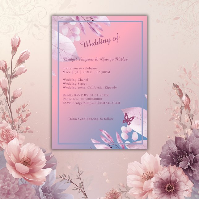 romantic pastel cherry blossom sakura wedding invitation (Creator Uploaded)