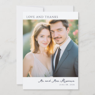 Romantic Pastel Digital Portrait Thank You Card