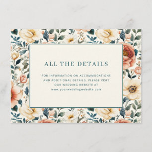 Romantic Pastel Floral Motive Enclosure Card
