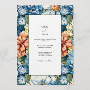 ROMANTIC Pastel Floral Wedding Invitation