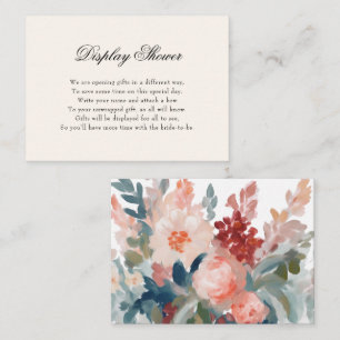 Romantic Pastel Flower Bridal Shower Enclosure Card