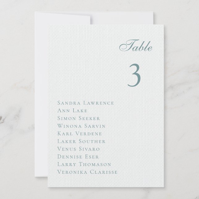 Romantic pastel flowers Wedding Table Seating Card (Front)