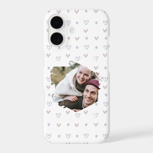 Romantic Pastel Heart Couple Love Photo Collage  (Back)