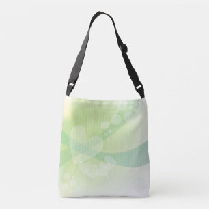 Romantic pastel hearts and abstract shapes design crossbody bag