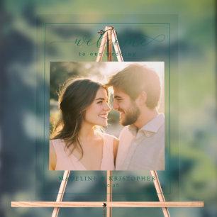 Romantic Pastel Modern Photo Acrylic Sign