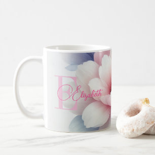 Romantic Pastel Personalised Mug – Custom Monogram