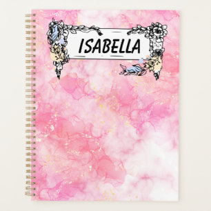 Romantic Pastel Pink Glitter Planner