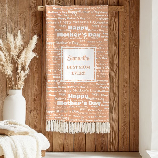 Romantic Pastel Typography Mother’s Day Best Gift Sherpa Blanket (Romantic Pastel Typography Mother’s Day Best Gift Sherpa Blanket)