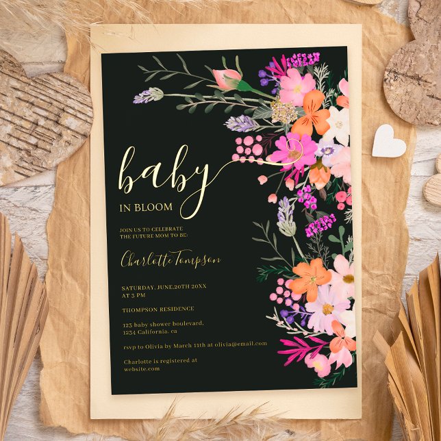 Romantic pastel wild flowers spring baby shower (Creator Uploaded)