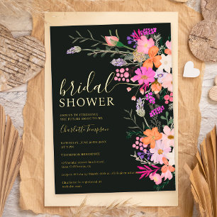 Romantic pastel wild flowers spring bridal shower