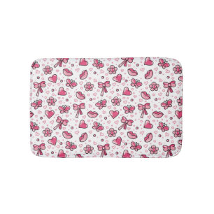 romantic pattern bath mat