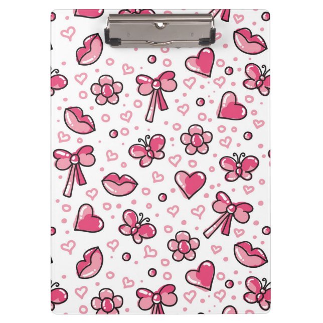 romantic pattern clipboard (Front)
