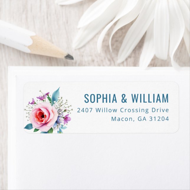 Romantic Peach Floral Watercolor (Insitu)