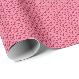 Romantic Peach & Turquoise Valentine's Day Hearts  Wrapping Paper