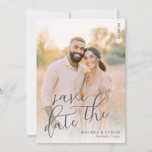 Romantic Peach Warm Photo Save The Date