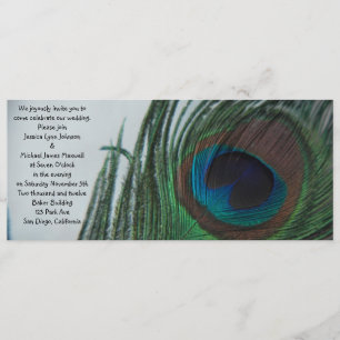Romantic Peacock Wedding Invitation