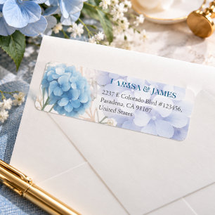 Romantic Pearl Hydrangea Blue Waterercolor Wedding