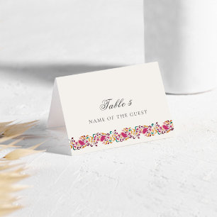 Romantic Pearl Swan Floral Wedding Place Card