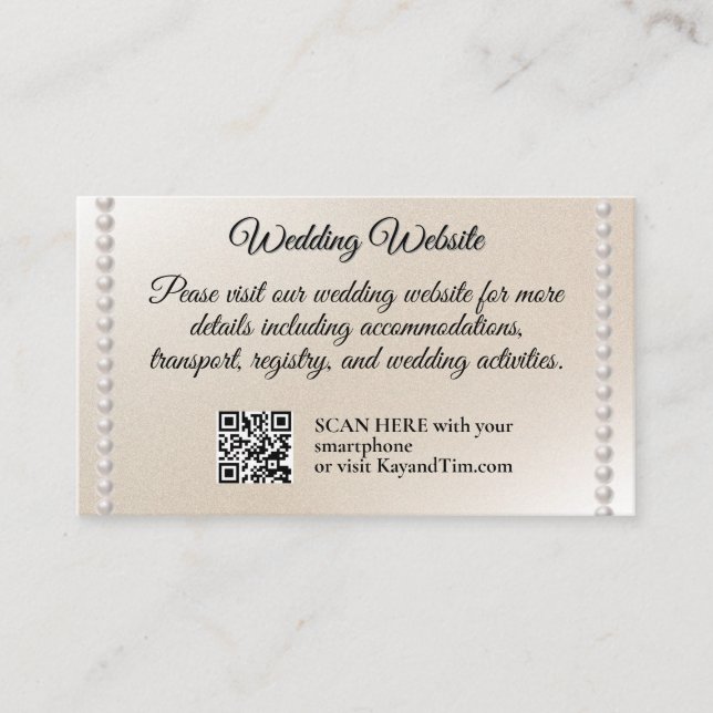 Romantic Pearls  Enclosure Card (Front)