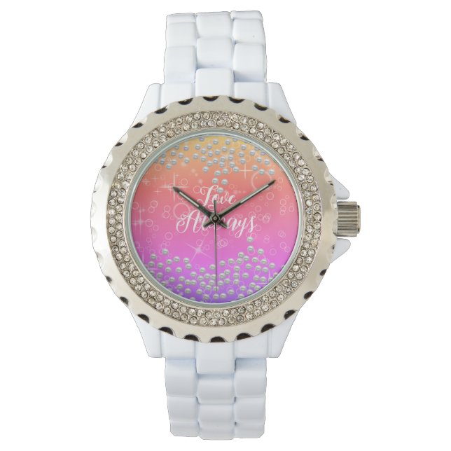 Romantic Pearls Rainbow eWatch Watch (Front)