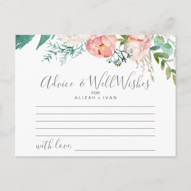 Romantic Peonies Advice & Well Wishes (Front)