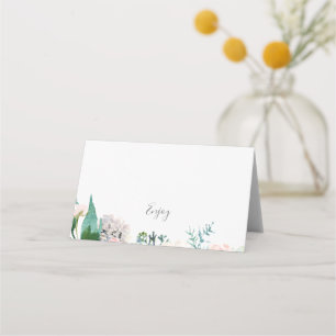 Romantic Peonies Buffet Food Label Cards