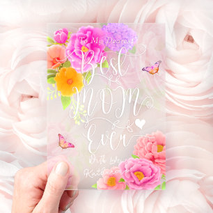 Romantic Peonies Garden Mother's Day Acrylic Invitations