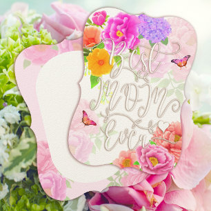 Romantic Peonies Garden White Best Mum Invitation