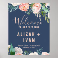 Romantic Peony Flowers | Blue Welcome Wedding