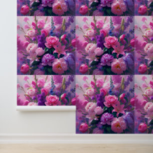 Romantic Peony Rose Lily Peel and Stick Wall Decor