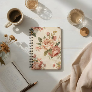 Romantic Peony & Rose Vintage Garden Notebook