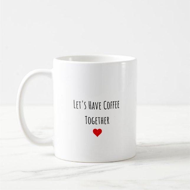 Romantic Personalised Couple's gift  Coffee Mug (Left)