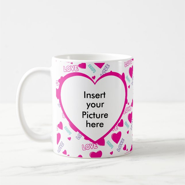 Romantic personalised gift with pic of your loved  coffee mug (Left)