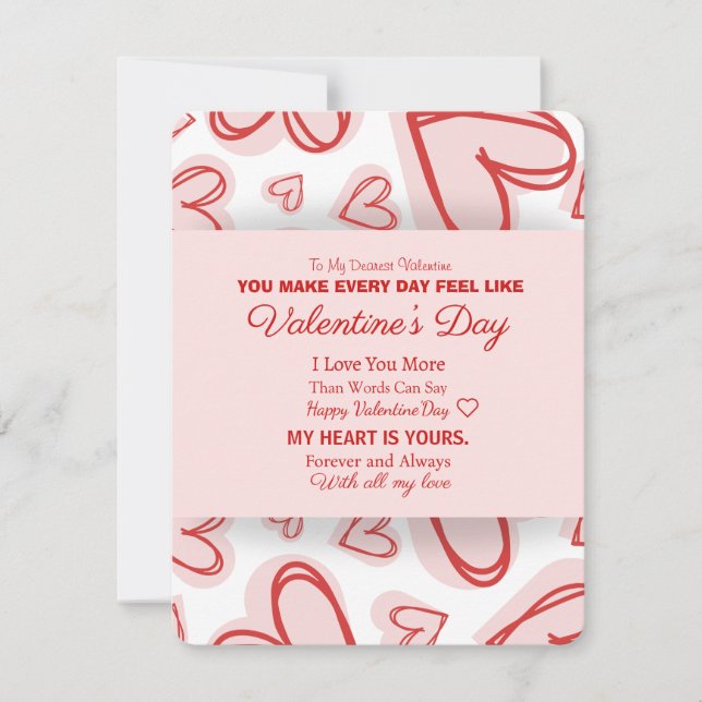 Romantic Personalized Valentine's Day Card  (Front)