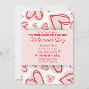 Romantic Personalized Valentine's Day Card 