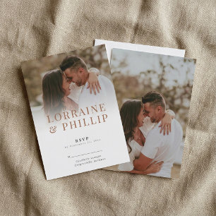 Romantic photo gradient RSVP card