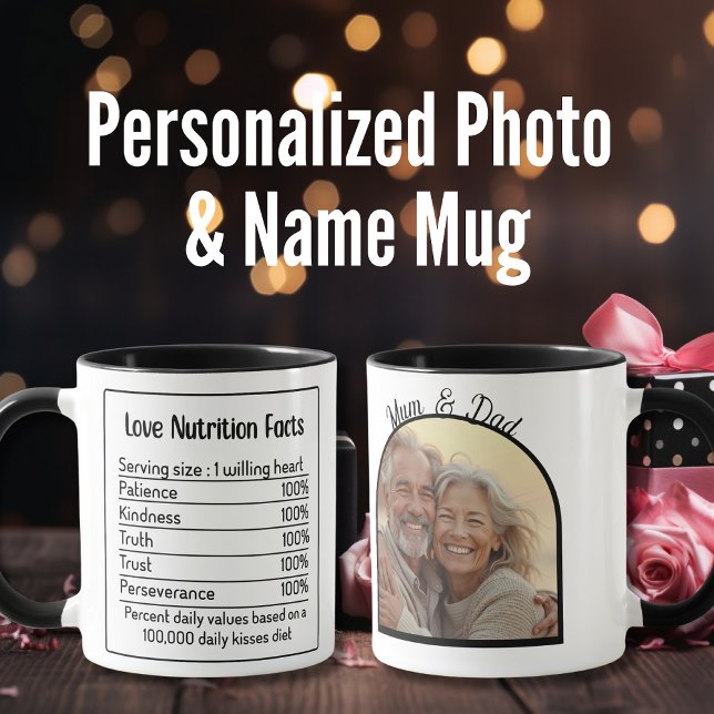 Romantic Photo & Love Facts Valentine’s Day Mug (Romantic Photo & Love Facts Valentine’s Day Mug)