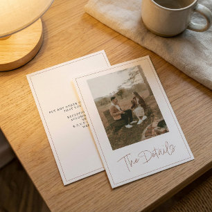 Romantic photo simple The Details Enclosure Card