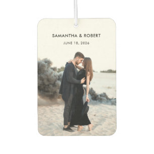 Romantic Photo Wedding Anniversary Save the Date Car Air Freshener