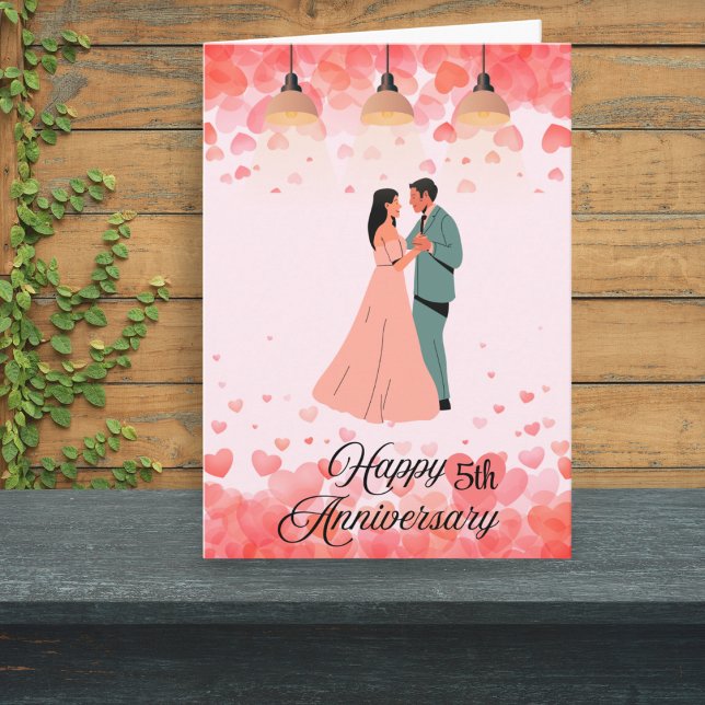 Romantic Pink Anniversary with Hearts & Dance Card (Creator Uploaded)