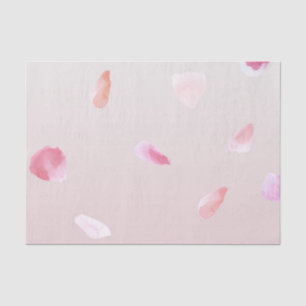 Romantic Pink Blush Rose Petal Floral Tissue Paper