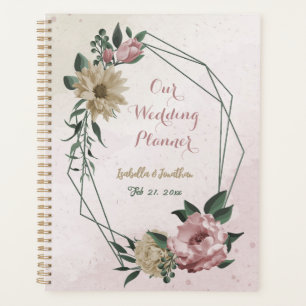 romantic pink & champagne flowers wedding planner