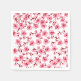Romantic pink Cherry blosson Napkin