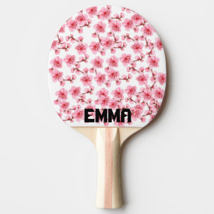 Romantic pink Cherry blosson Ping Pong Paddle