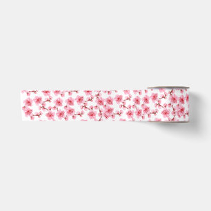 Romantic pink Cherry blosson Satin Ribbon