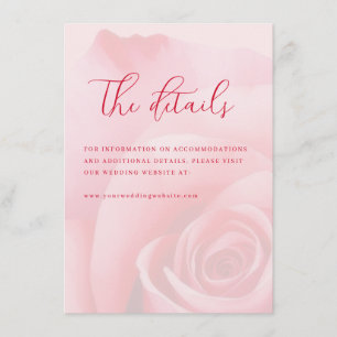 Romantic Pink Floral Enclosure Card