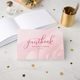 Romantic Pink Floral Guestbook