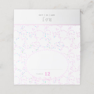 Romantic Pink Floral Vintage Place Card
